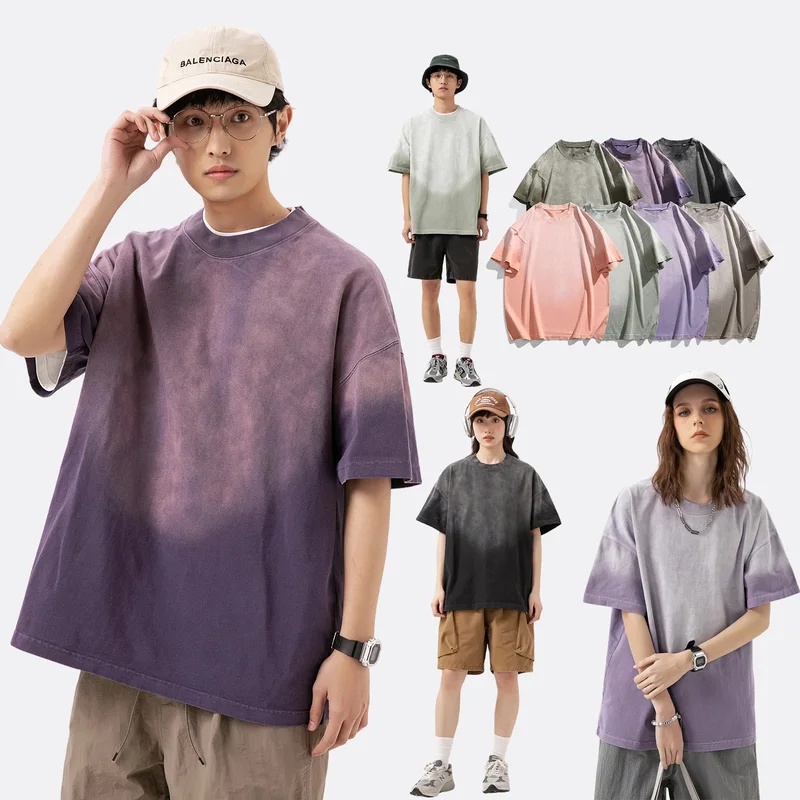Men'S Fashion Oversized T Shirt - 300g 고품질 면 티셔츠 남성 스트릿웨어
