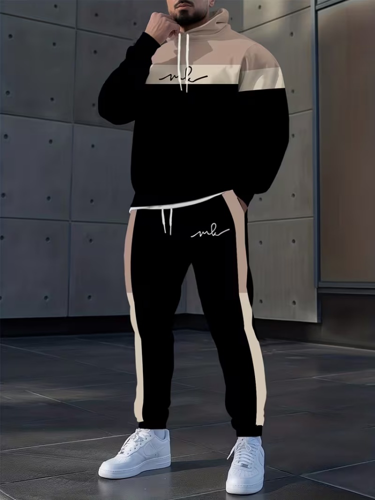 Men'S Fashion Khaki Pants - 남성용 루즈핏 2피스 스포츠 슈트 패션