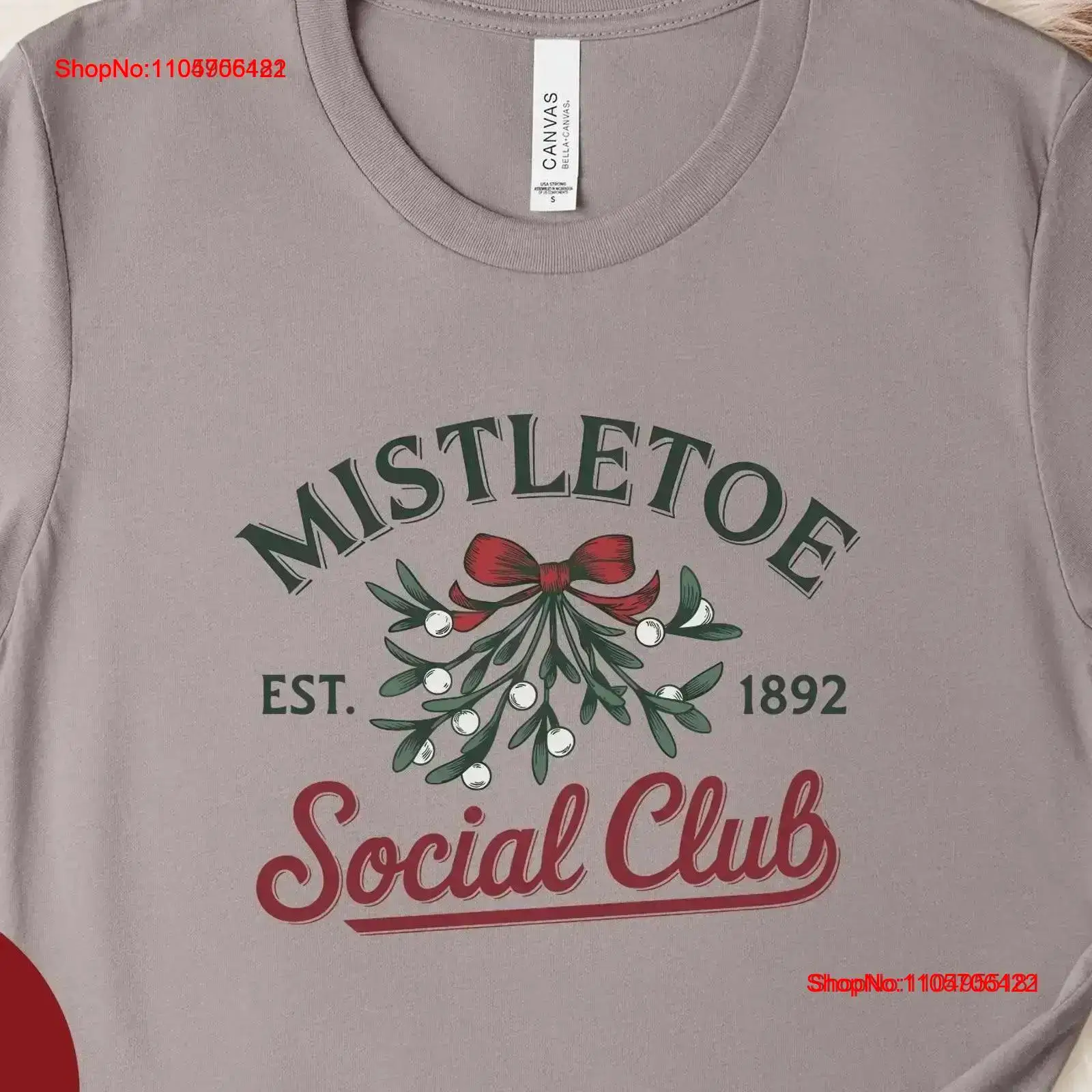 Men'S Fashion Xmas Party - 미슬토 소셜 클럽 크리스마스 트리 티셔츠