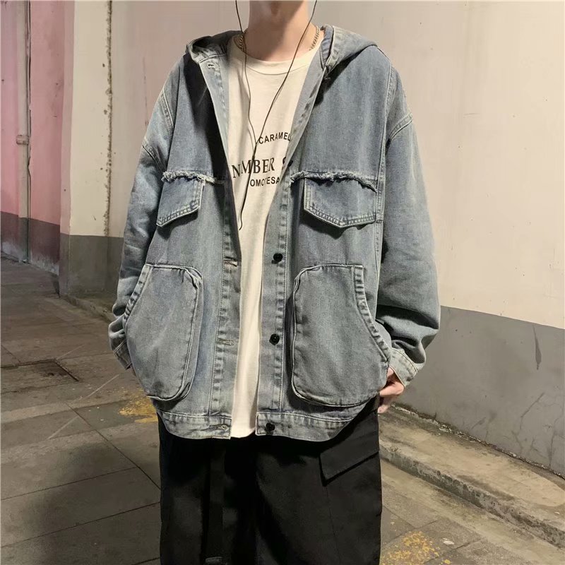 Mens Fashion Denim Jacket - 남성 솔리드 의류 봄 가을 새로운