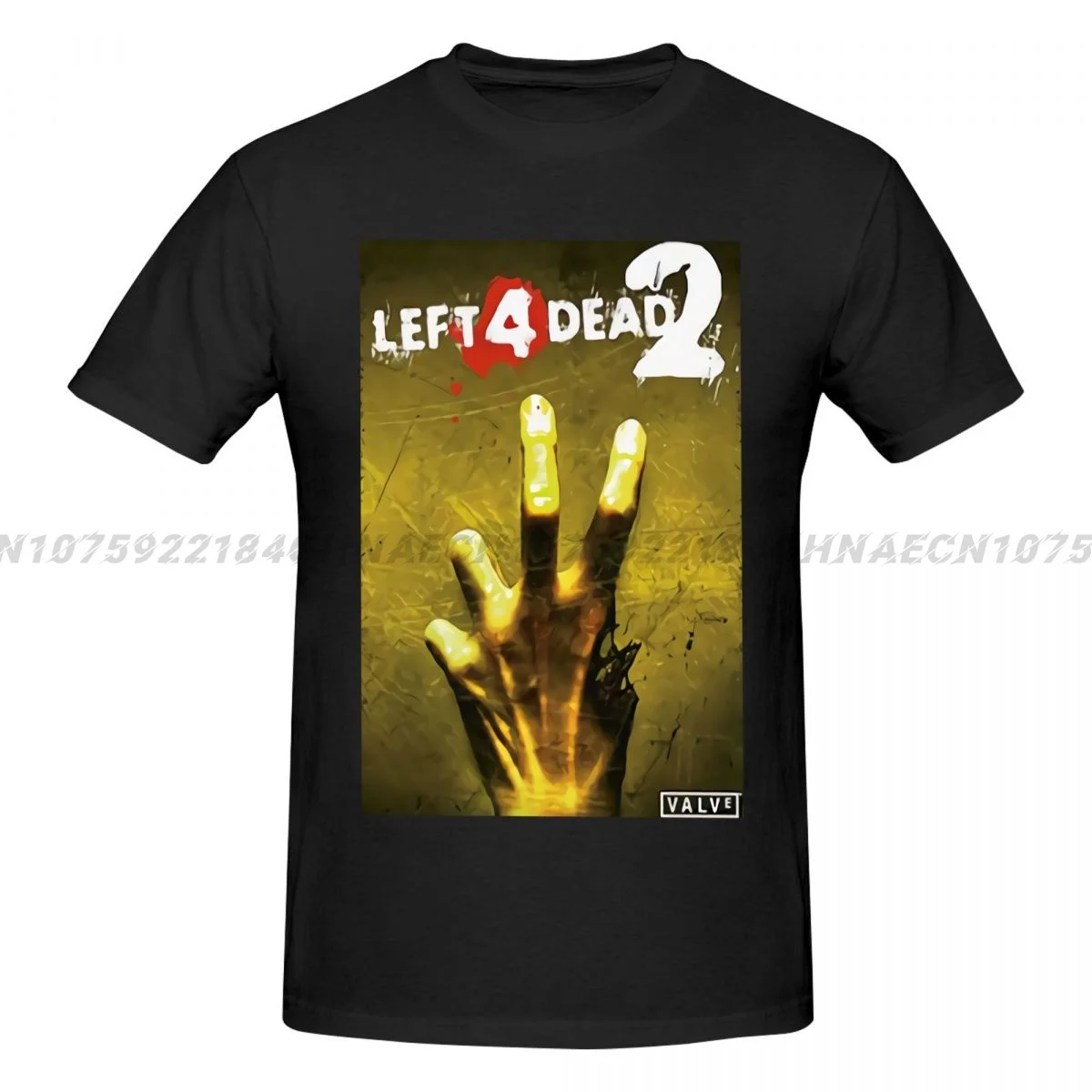 Men'S Fashion Oversized T Shirt - 남성용 레프트 4 데드 2 티셔츠,