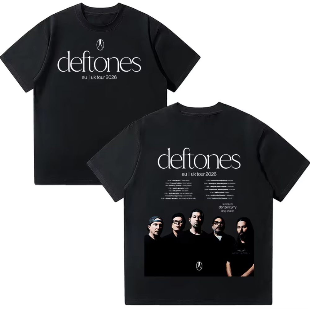 Men'S Fashion Uk 2026 - Deftones EU UK 투어 2026 티셔츠