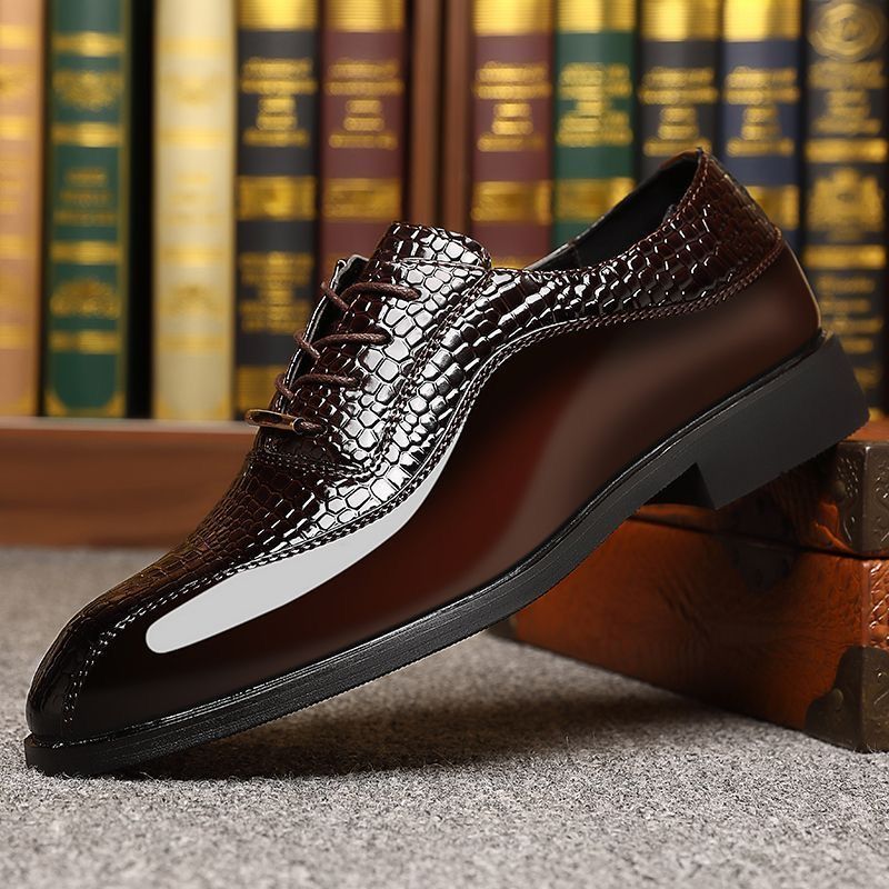 Men'S Fashion Formal - 남성용 광택 에나멜 가죽 브리티시 스타일