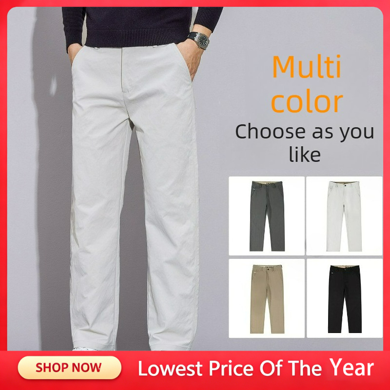 Men'S Fashion Khaki Pants - 남성 바지 비즈니스 캐주얼 솔리드 봄