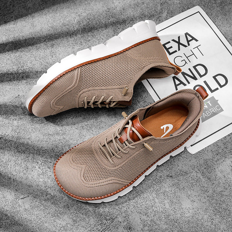 Casual Sneakers Men - 스타일리시 남성 와이드 박스 슈즈 맨발