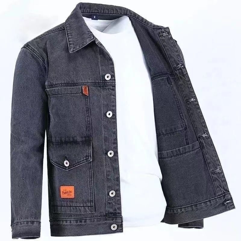 2023 봄과 가을 새로운 패션 트렌드 솔리드 컬러 데 - Mens Fashion Denim Jacket 리뷰 및 가격