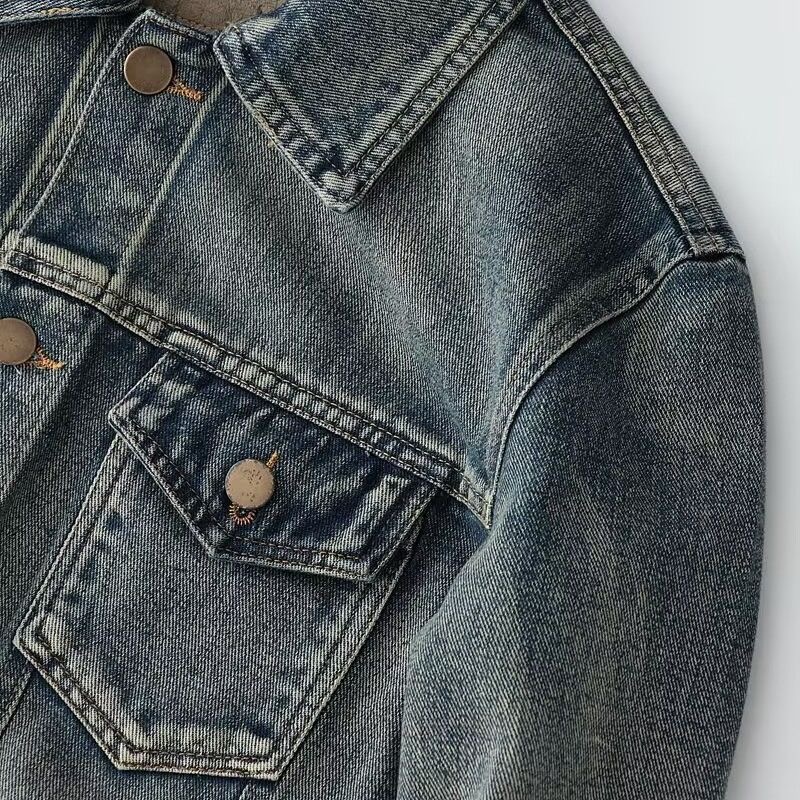 가을 봄 신상 무지 아메리칸 빈티지 스트레이트 데님 자 - Mens Fashion Denim Jacket 리뷰 및 가격