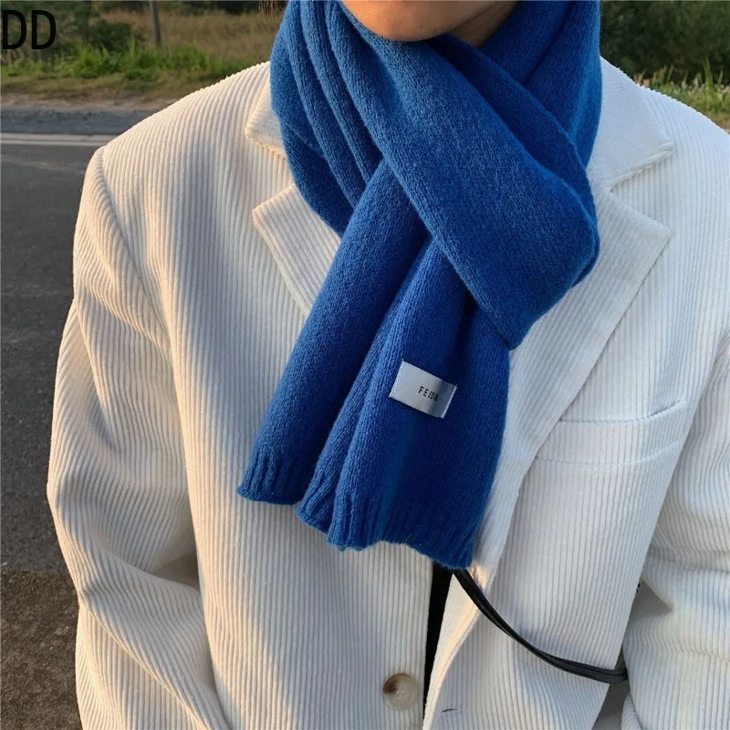 간단한 세련된 솔리드 소프트 스카프 가을 겨울 남성 니 - Men Scarf Wool 리뷰 및 가격