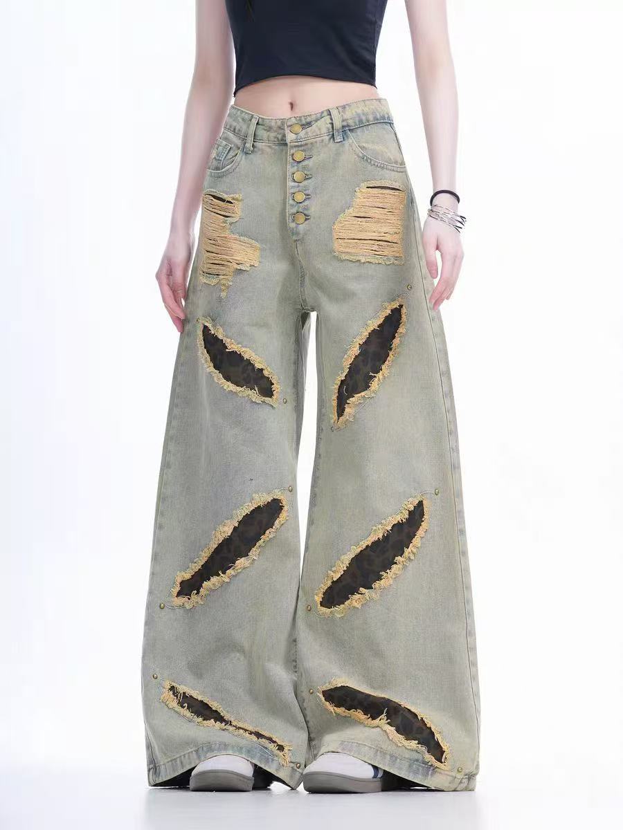 미국 패션 18ss 워터워시드 와이드 레그 슬로프드 홀 - Men'S Fashion Khaki Pants 리뷰 및 가격