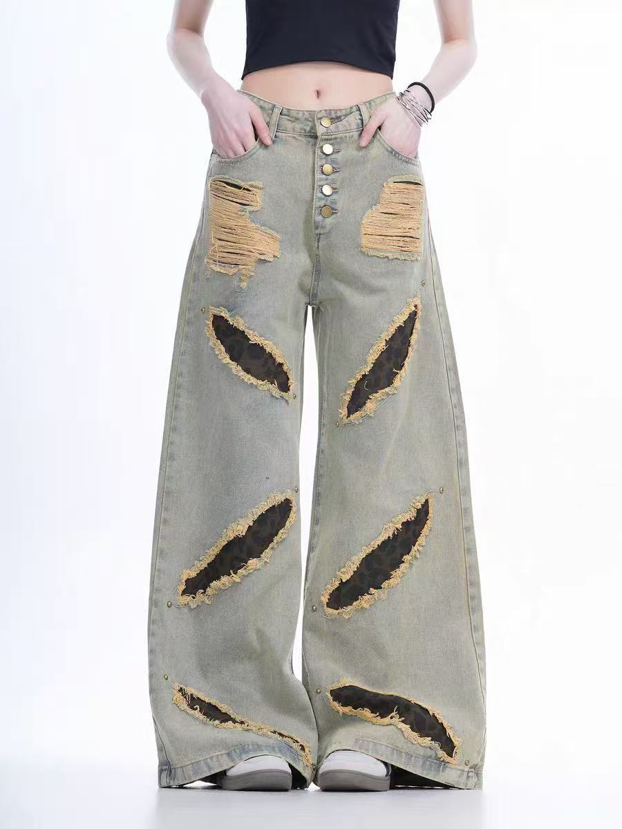 미국 패션 18ss 워터워시드 와이드 레그 슬로프드 홀 - Men'S Fashion Khaki Pants 리뷰 및 가격