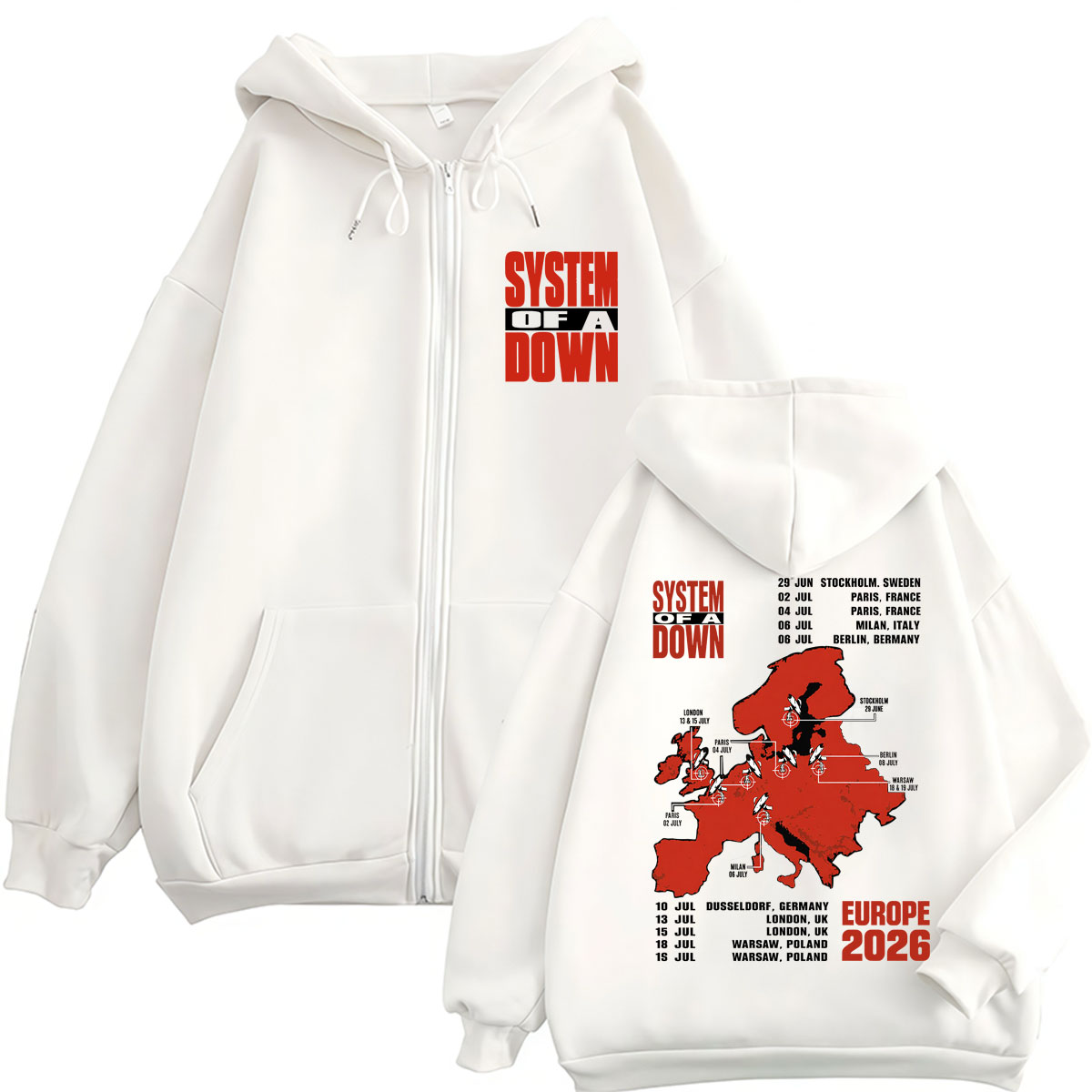 시스템 오브 어 다운 EU 및 영국 투어 2026 지퍼 - Men'S Fashion Uk 2026 리뷰 및 가격
