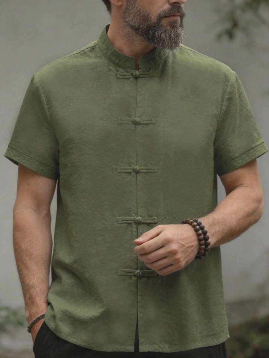 GOLDREDY 남성용 새로운 중국 스타일 스탠드 칼라 - Linen Shirt Summer 리뷰 및 가격