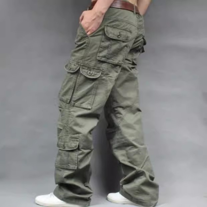 패션 캐주얼 카고 바지 남성용 멀티 포켓 카키색 바지  - Men'S Fashion Khaki Pants 리뷰 및 가격