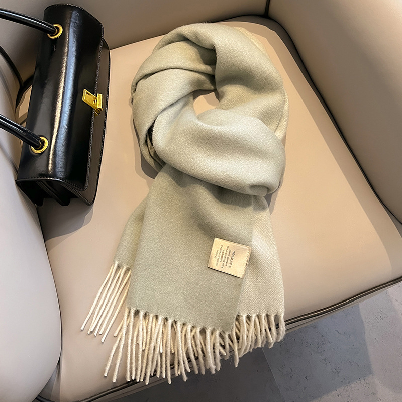 새로운 100% 울 스카프 남성 여성 겨울 따뜻한 양면 - Men Scarf Wool 리뷰 및 가격
