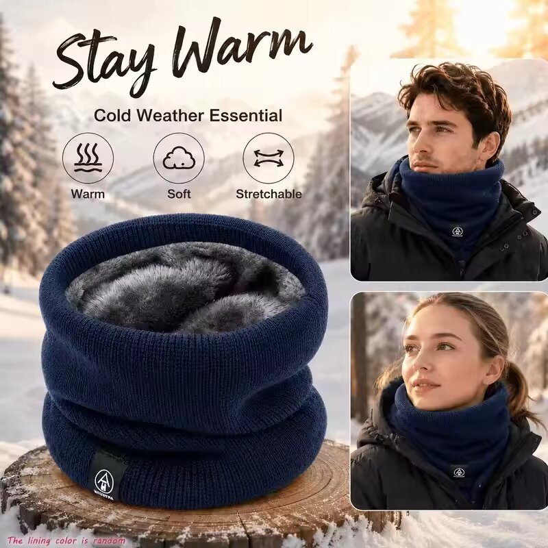 겨울용 따뜻한 니트 넥 스카프 (여성용, 남성용) 플러 - Men Scarf Wool 리뷰 및 가격