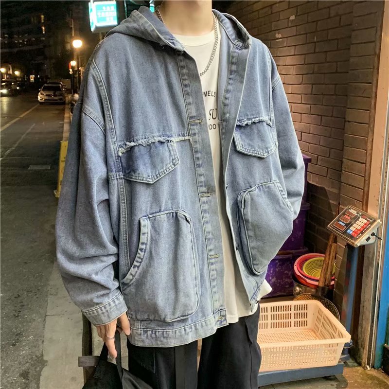 남성 솔리드 의류 봄 가을 새로운 한국 패션 다목적 대 - Mens Fashion Denim Jacket 리뷰 및 가격