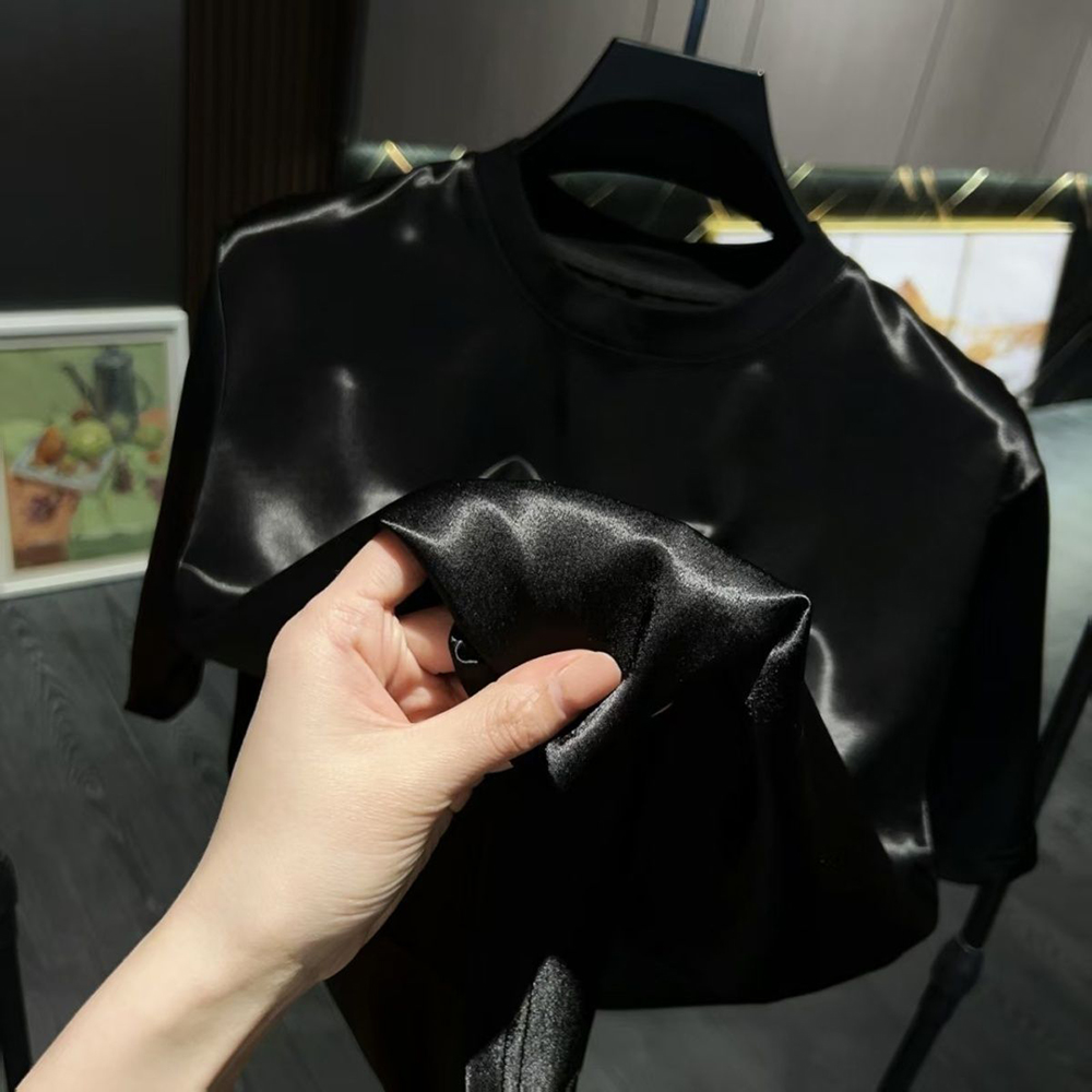 남성용 아세테이트 섬유 새틴 광택 티셔츠 팬츠 투피스  - Men'S Fashion Undershirt 리뷰 및 가격