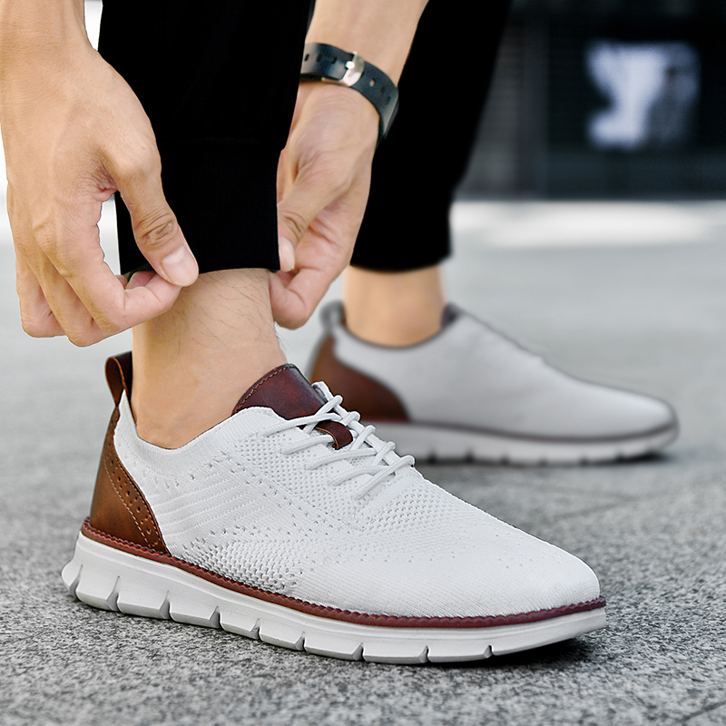 남성 캐주얼 신발 클래식 통기성 브로그 플랫 쿠셔닝 컬 - Casual Sneakers Men 리뷰 및 가격