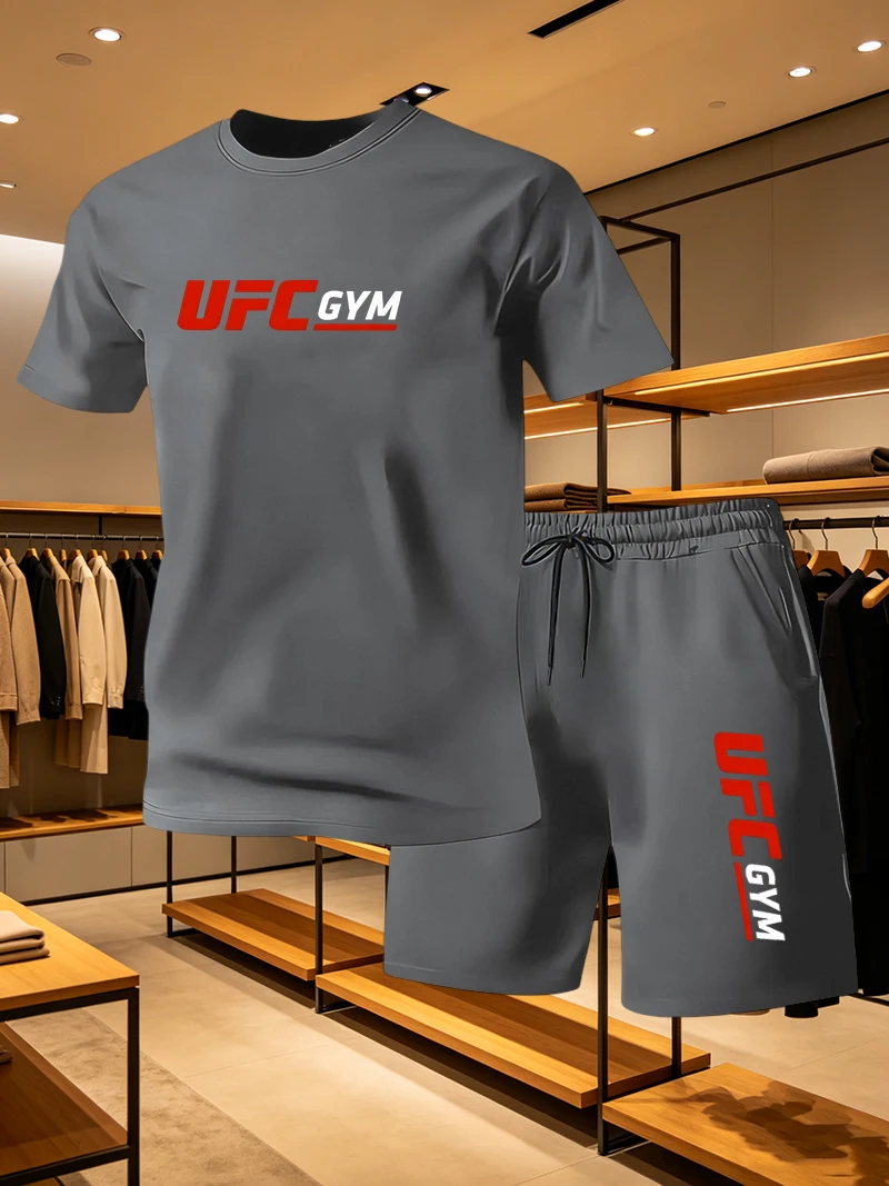 남성 패션 티셔츠 반바지 UFC 캐주얼 세트 여름 스포 - Quality Men'S Fashion 리뷰 및 가격