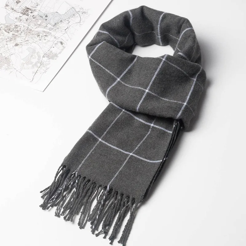 2023 새로운 겨울 남성 스카프 따뜻한 캐시미어 스카 - Men Scarf Wool 리뷰 및 가격