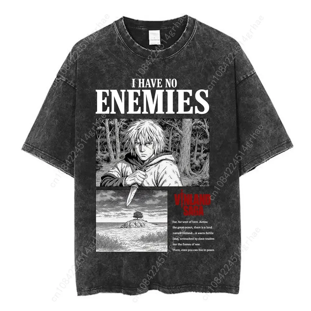 빈티지 워시드 애니메이션 Vinland Saga Tho - Men'S Fashion Oversized T Shirt 리뷰 및 가격