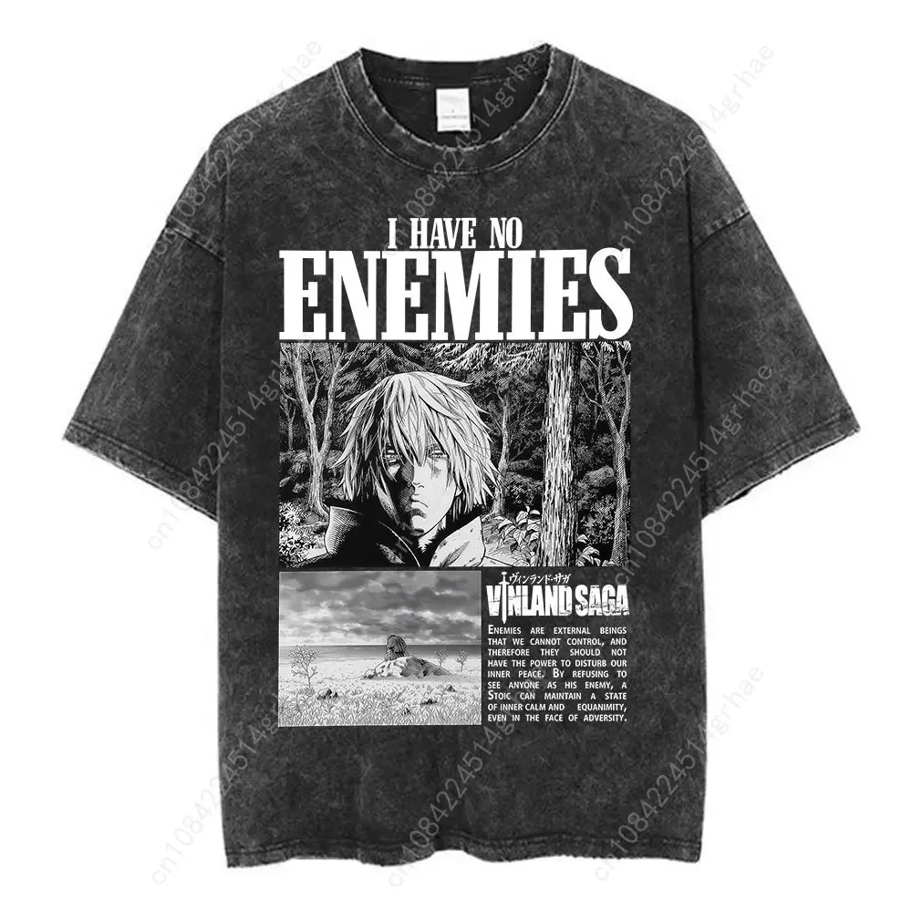 빈티지 워시드 애니메이션 Vinland Saga Tho - Men'S Fashion Oversized T Shirt 리뷰 및 가격