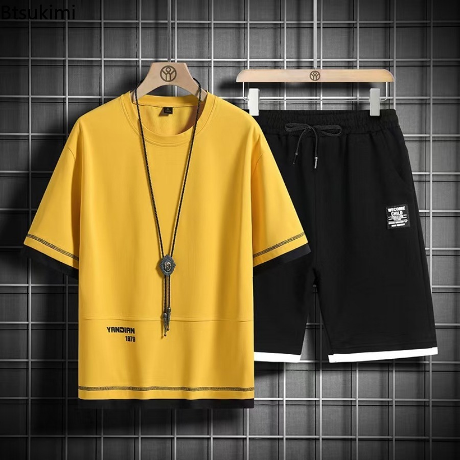 2026 여름 운동복 남성 패션 컬러 블로킹 반팔 티셔 - Men'S Fashion Oversized T Shirt 리뷰 및 가격