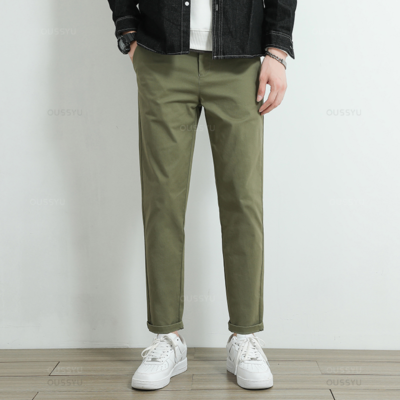 2026년 가을 카키색 치노 캐주얼 바지 남성용 97% - Men'S Fashion Khaki Pants 리뷰 및 가격