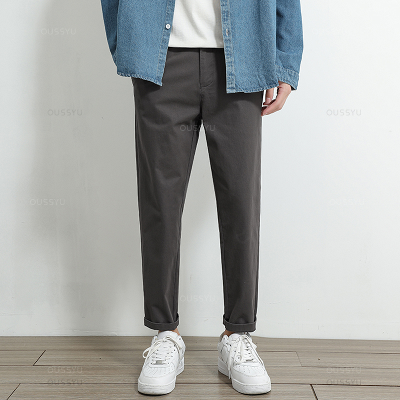 2026년 가을 카키색 치노 캐주얼 바지 남성용 97% - Men'S Fashion Khaki Pants 리뷰 및 가격