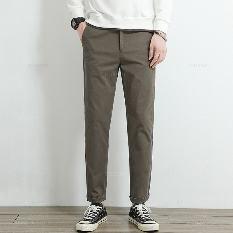 2026년 가을 카키색 치노 캐주얼 바지 남성용 97% - Men'S Fashion Khaki Pants 리뷰 및 가격