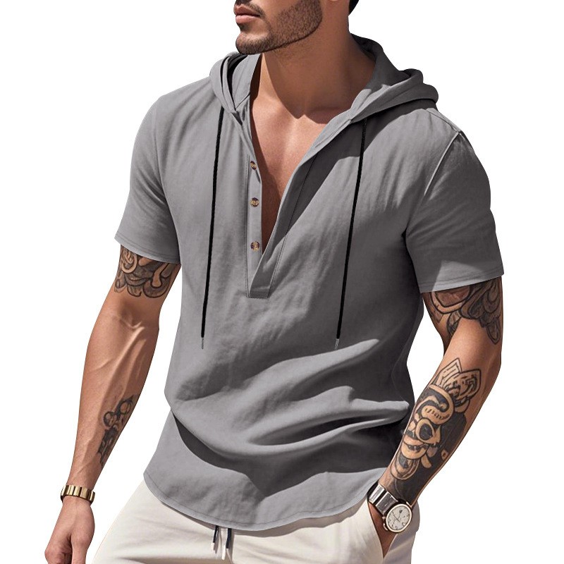 캐주얼 린넨 셔츠 연청 티셔츠 네이비 블루 버튼 프론트 - Linen Shirt Summer 리뷰 및 가격