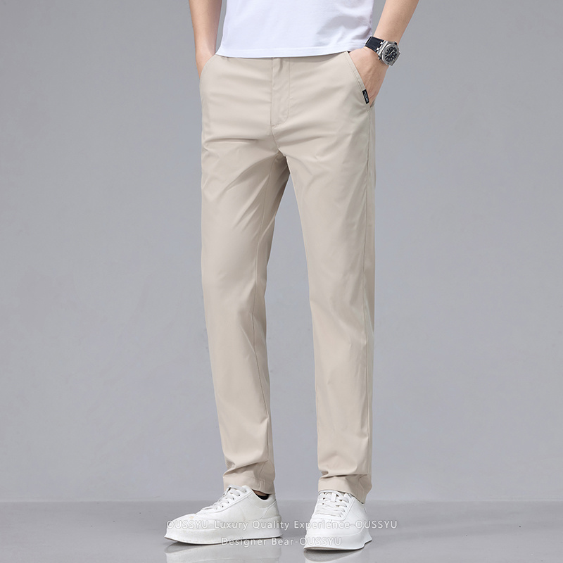 여름 얇은 남성 캐주얼 바지 패션 통기성 신축성 허리  - Men'S Fashion Khaki Pants 리뷰 및 가격