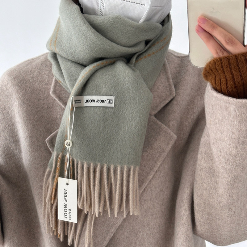 우아한 좋은 품질 100% 양모 스카프 여성 남성 가을 - Men Scarf Wool 리뷰 및 가격