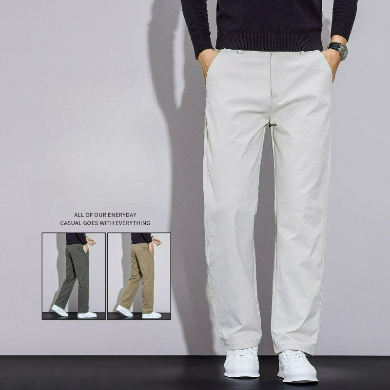 남성 바지 비즈니스 캐주얼 솔리드 봄 가을 스트레이트  - Men'S Fashion Khaki Pants 리뷰 및 가격