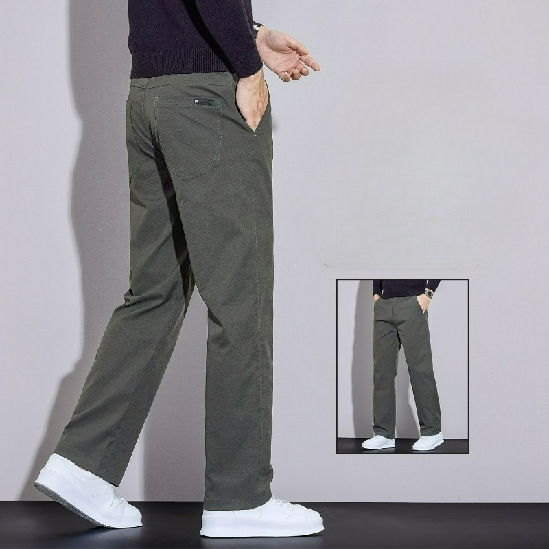 남성 바지 비즈니스 캐주얼 솔리드 봄 가을 스트레이트  - Men'S Fashion Khaki Pants 리뷰 및 가격