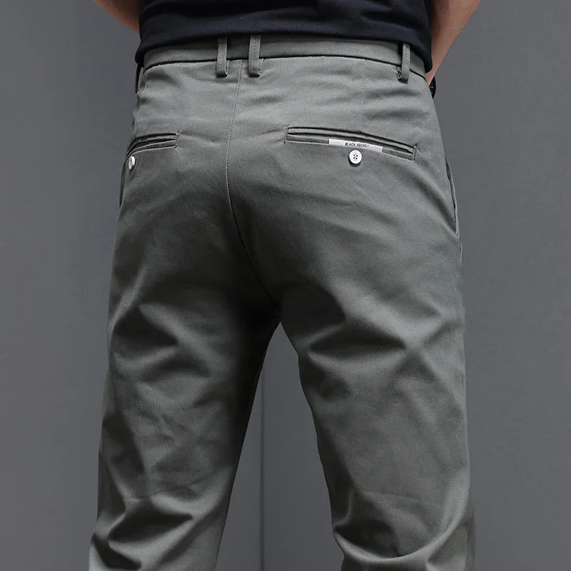 97.8% 면 2025 봄 가을 남성 캐주얼 바지 비즈 - Men'S Fashion Khaki Pants 리뷰 및 가격