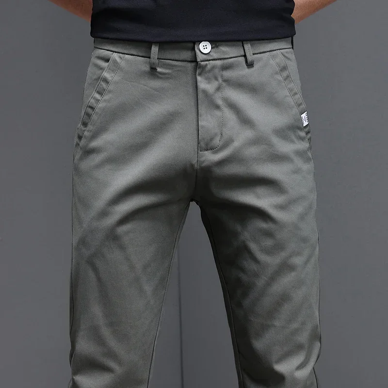 97.8% 면 2025 봄 가을 남성 캐주얼 바지 비즈 - Men'S Fashion Khaki Pants 리뷰 및 가격