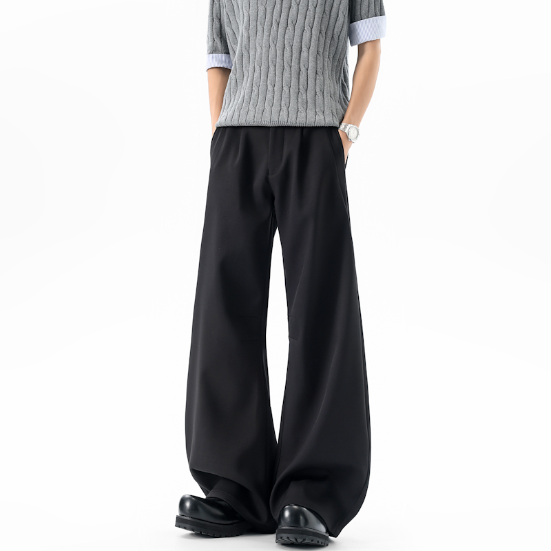 카키색 빈티지 주름 남성 정장 바지 루즈 스트레이트 캐 - Men'S Fashion Khaki Pants 리뷰 및 가격
