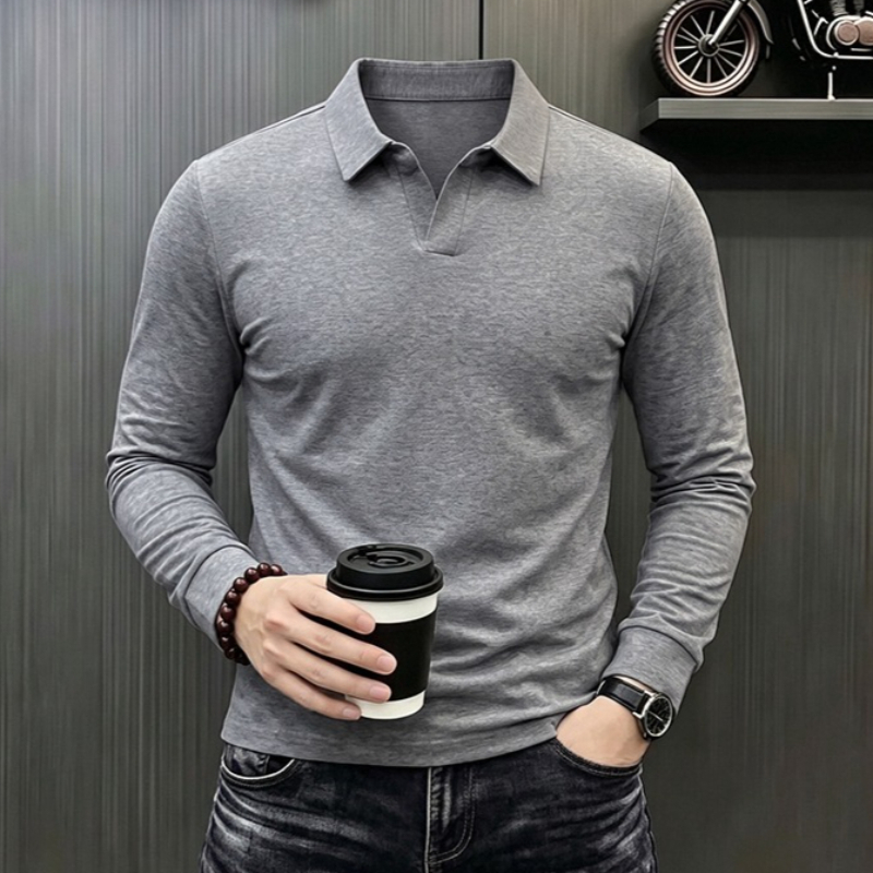 남성 비즈니스 캐주얼 긴팔 티셔츠 봄 가을 편안하고 통 - Men'S Fashion 2025 리뷰 및 가격
