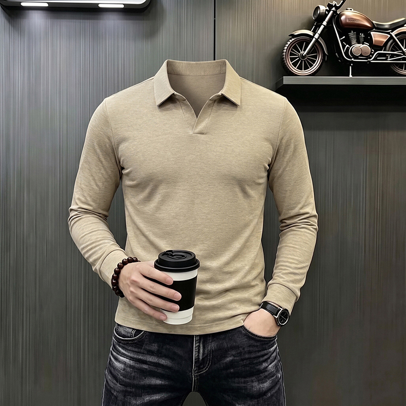 남성 비즈니스 캐주얼 긴팔 티셔츠 봄 가을 편안하고 통 - Men'S Fashion 2025 리뷰 및 가격