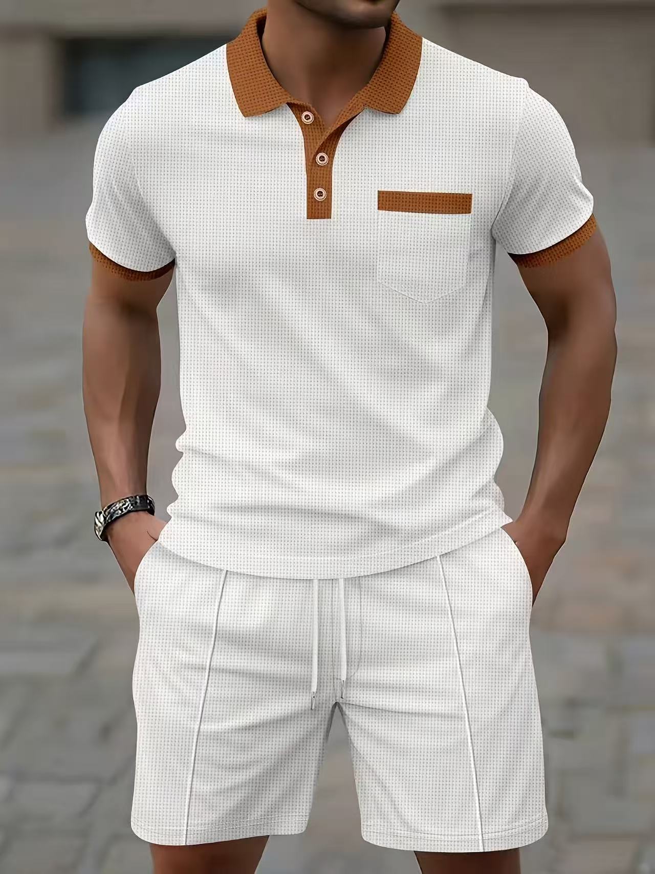 베스트셀러 남성 여름 반팔 셔츠 티셔츠 폴로 반바지 세 - Men'S Fashion Undershirt 리뷰 및 가격