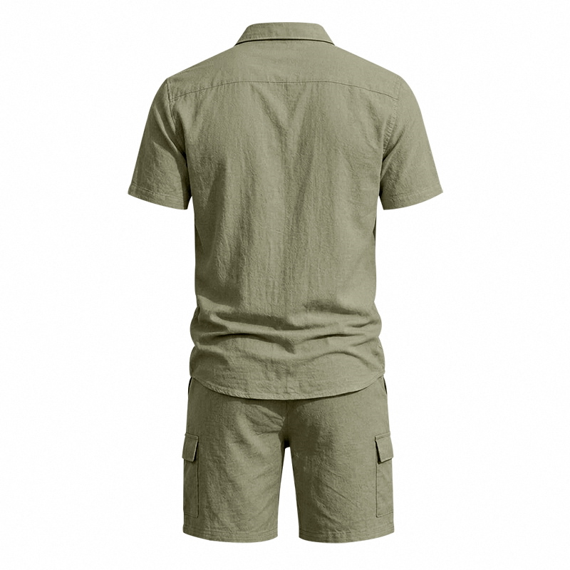 남성 여름 아메리칸 린넨 투피스 세트 반팔 셔츠 드로스 - Linen Shirt Summer 리뷰 및 가격